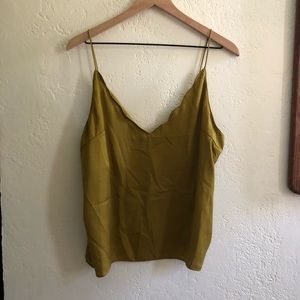 Green silky top from topshop